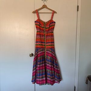 Stunning Saloni Karen print satin dress